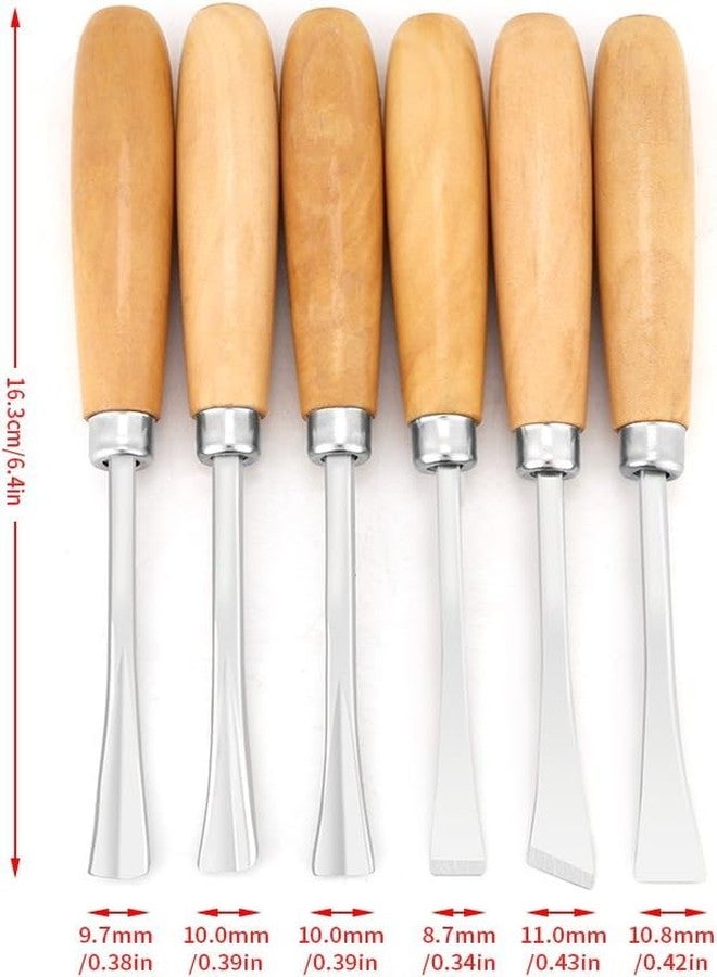 ADOERE مجموعة أزاميل نحت الخشب من أدويري، 6 قطع، أدوات يدوية احترافية لأعمال النجارة والنحت، إزميل حاد لأعمال النجارة للنجارين - Image 2